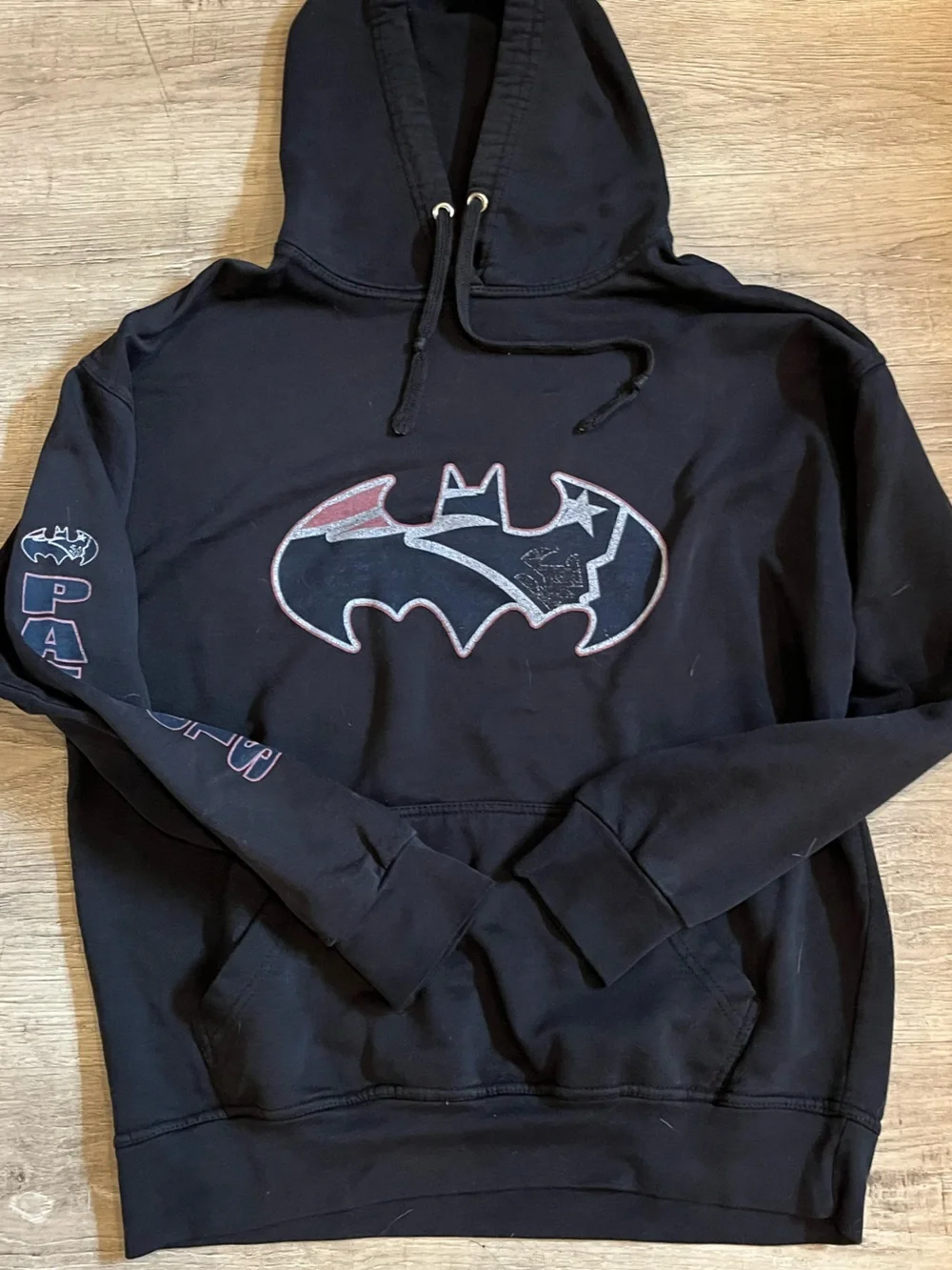 Black Patriots Batman Graphic Hoodie Sweatshirt Large
